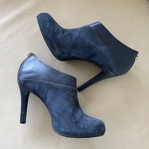 Alfani Heeled Bootie Navy Suede Dress Shoe